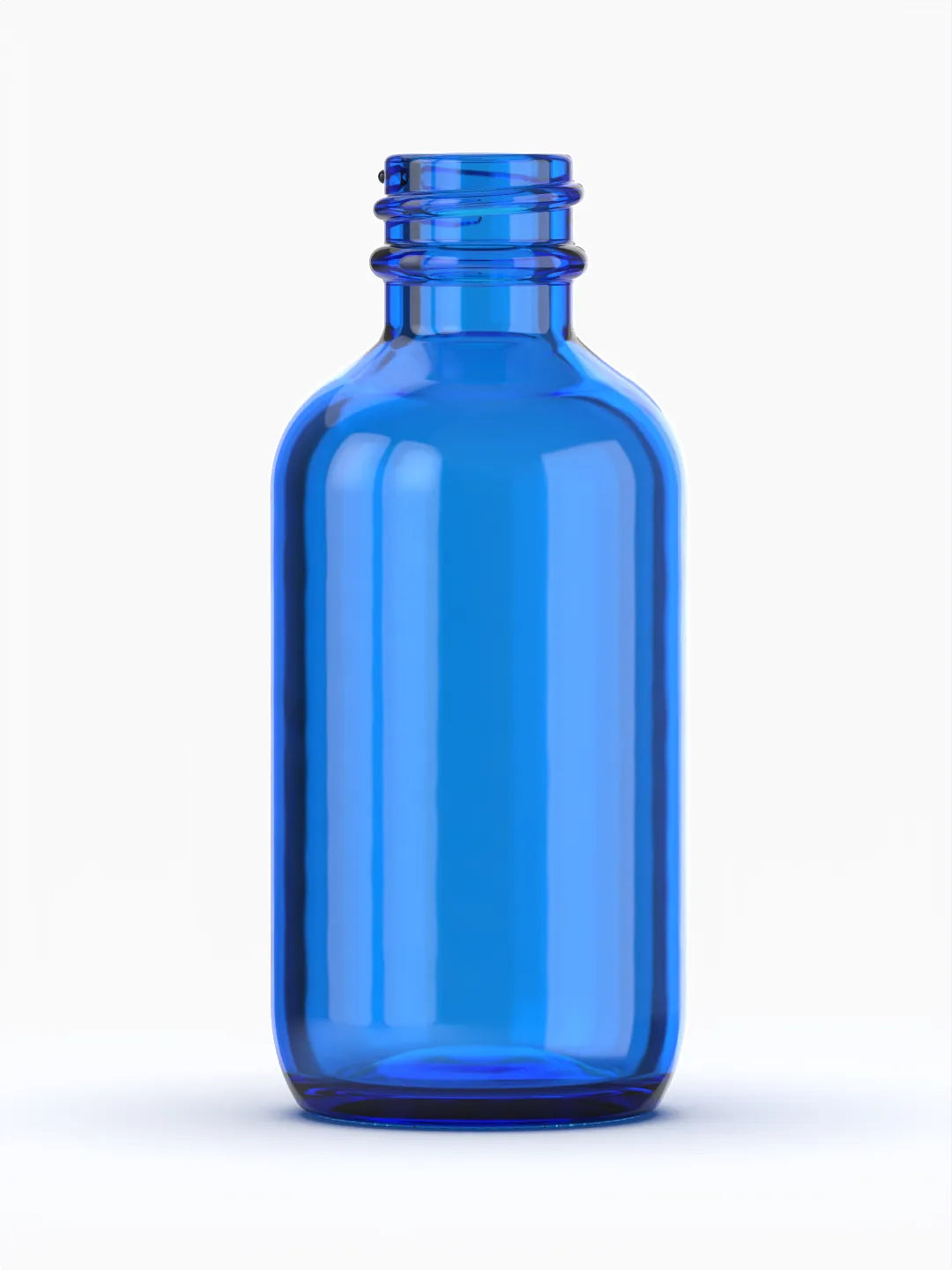 1 oz (30 ml) Blue Boston Glass Bottle