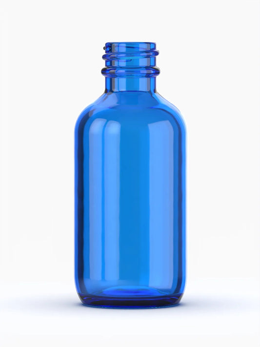 1 oz (30 ml) Blue Boston Glass Bottle