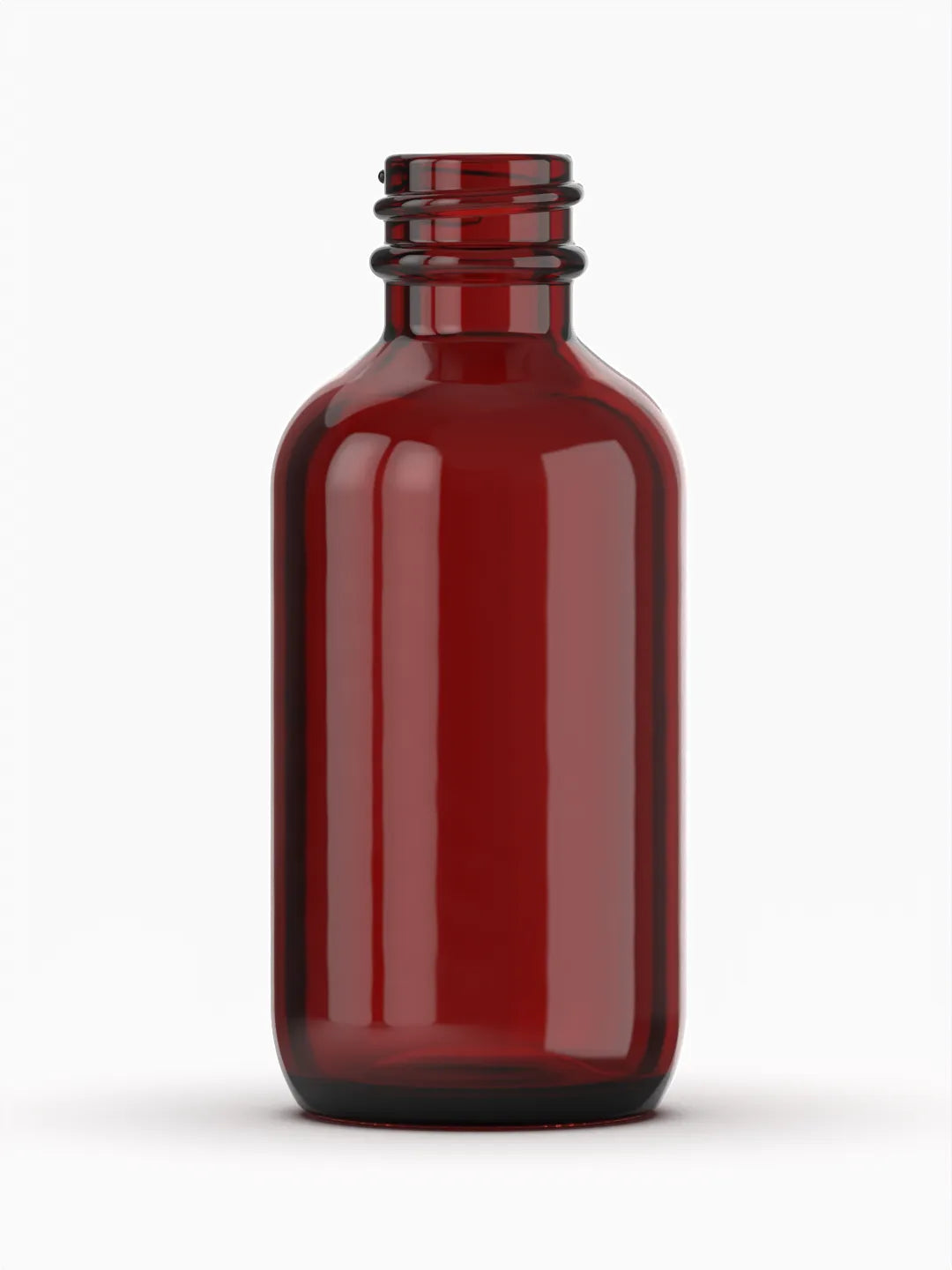 2 oz (60 ml) Amber Boston Glass Bottle