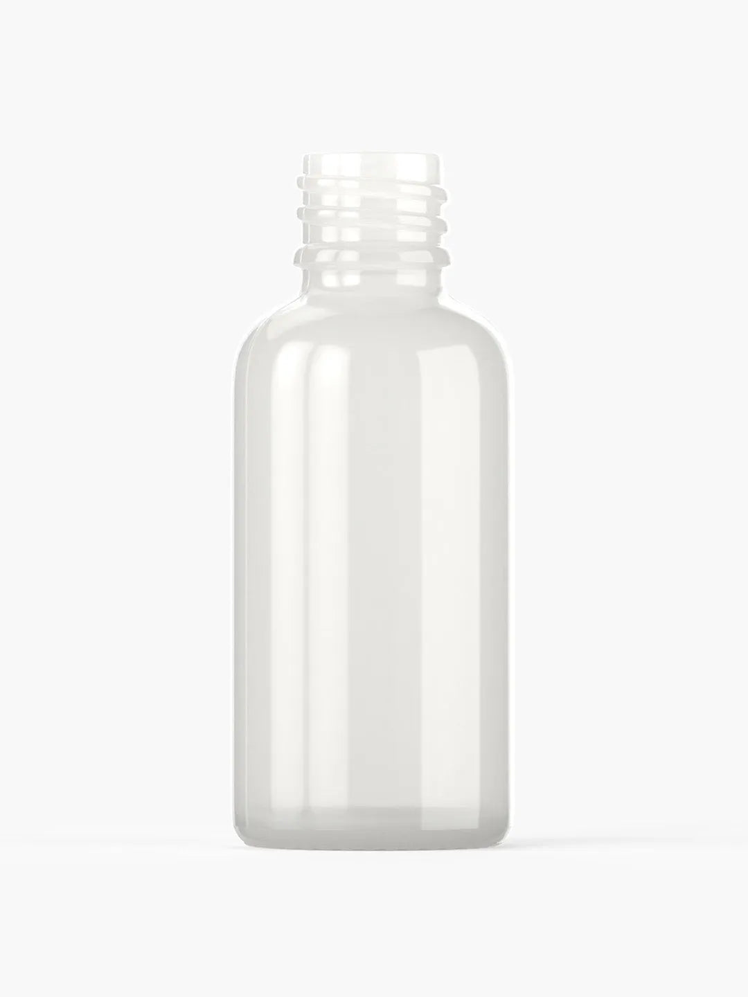 1 oz (30 ml) White Boston Glass Bottle